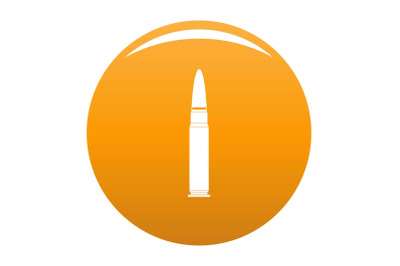 Cartridge for weapon icon vector orange