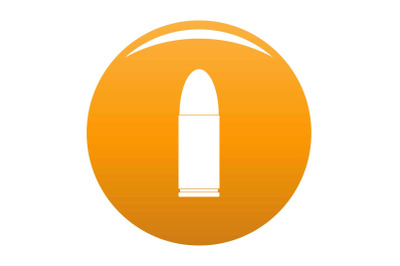 Pistol icon vector orange