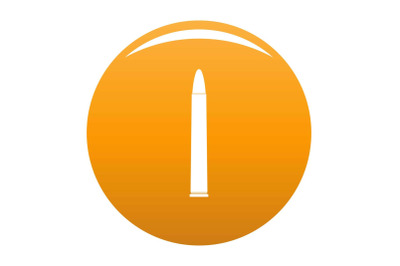 Small cartridge icon vector orange
