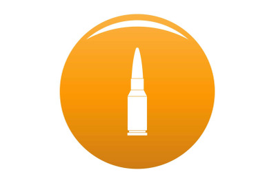 Big bullet icon vector orange