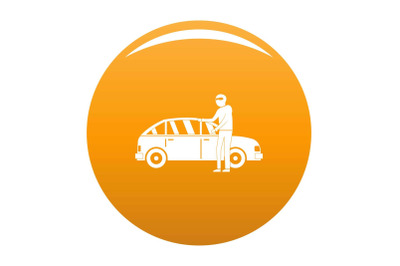 Hijacker icon vector orange