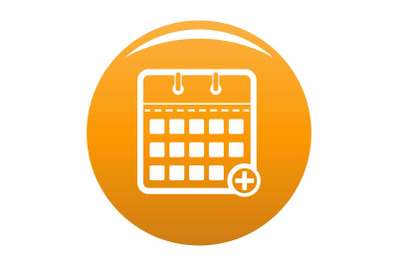 Calendar deadline icon vector orange