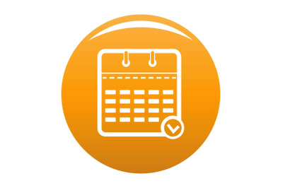 Calendar modern icon vector orange