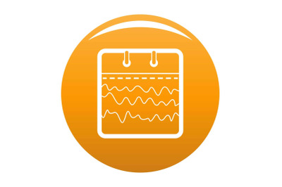 Calendar abstract icon vector orange