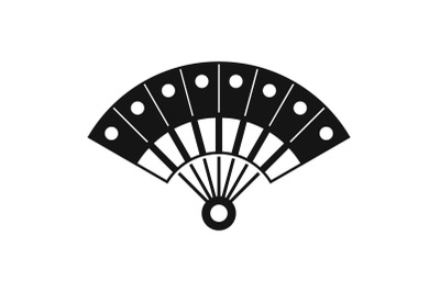 Hand fan icon, simple style