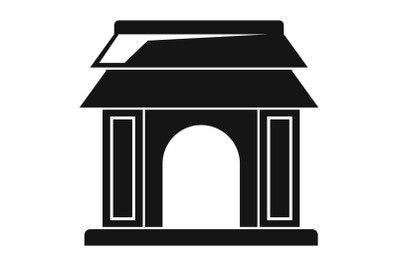 Asian gate icon, simple style