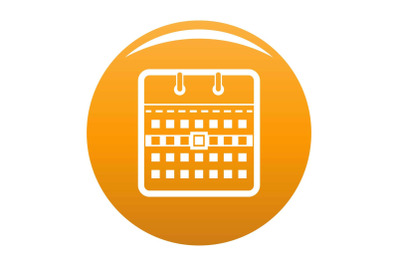 Calendar page icon vector orange