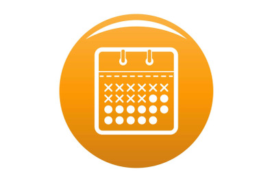 Calendar plan icon vector orange