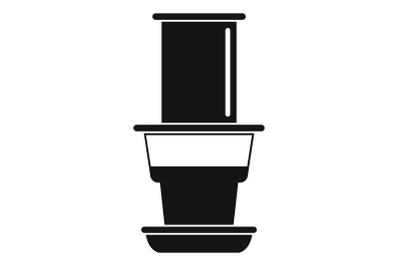 Asian crockery icon, simple style