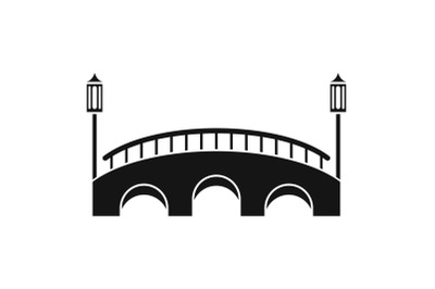 Bridge icon, simple style