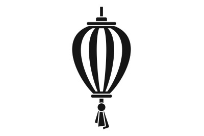 Outdoor asian lantern icon, simple style