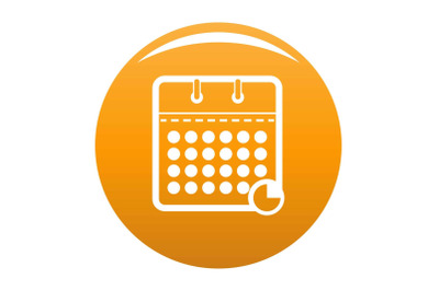 Calendar business icon vector orange
