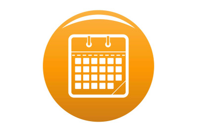 Calendar office icon vector orange