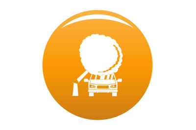 Accident icon vector orange