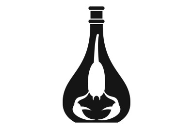 Scorpion bottle icon, simple style