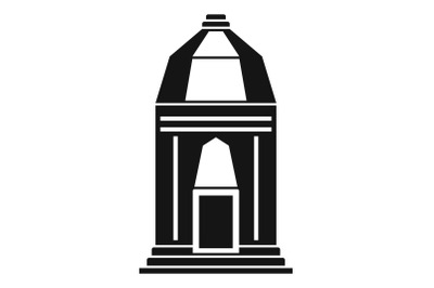 Asian temple icon, simple style