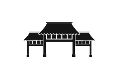 Asian arch icon, simple style