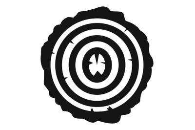 Tree rings icon, simple style