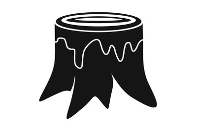 Tree trunk icon, simple style