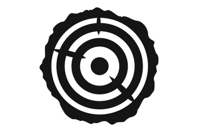 Tree saw cut icon, simple style