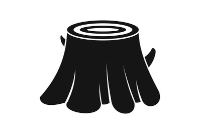 Tree stump icon, simple style