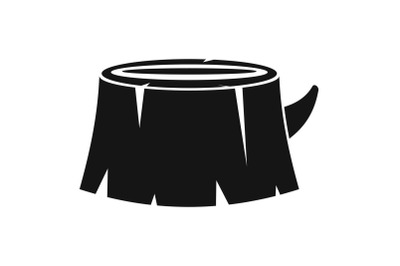 Old tree stump icon, simple style