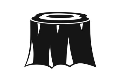 Forest cut tree icon, simple style