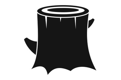 Fresh tree stump icon, simple style