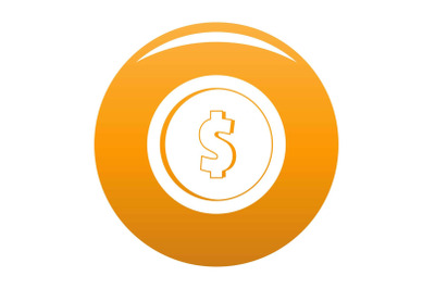 Design coin icon vector orange