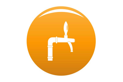 Tap with handle icon vector orange