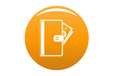 Credit card icon vector orange