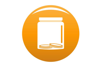 Save money icon vector orange