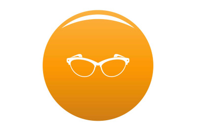 Optical lens icon vector orange