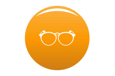 Plastic eyeglasses icon vector orange