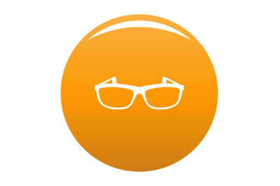 Modern spectacles icon vector orange