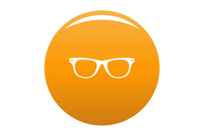 Man glasses icon vector orange