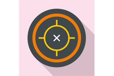 Riffle target icon, flat style