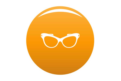 Man spectacles icon vector orange