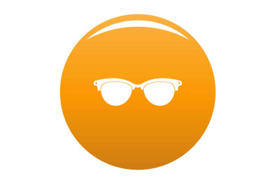 Eyeglasses for blind icon vector orange
