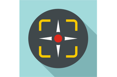 Fighter target icon, flat style