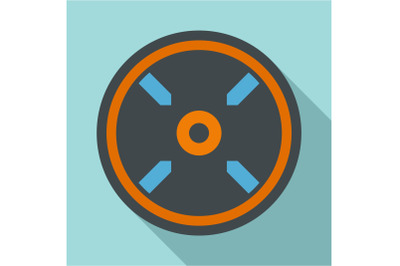 Circle aim target icon, flat style