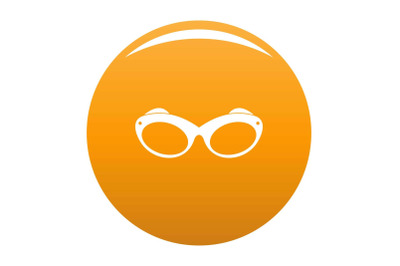Retro spectacles icon vector orange