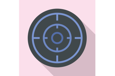 Sniper scope icon, flat style