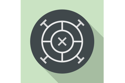 Optical sight icon, flat style