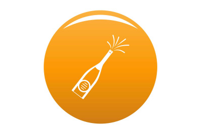 Bubble champagne icon vector orange