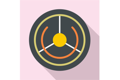 Futuristic aim target icon, flat style