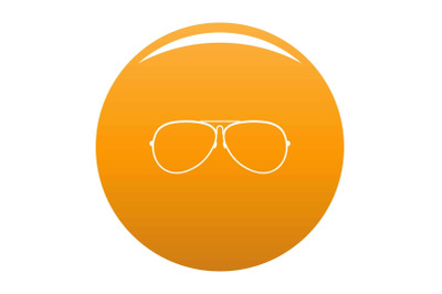Eyewear icon vector orange