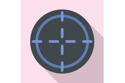 Sniper target icon, flat style