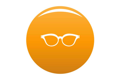 Myopic spectacles icon vector orange