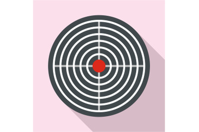 Aim target icon, flat style